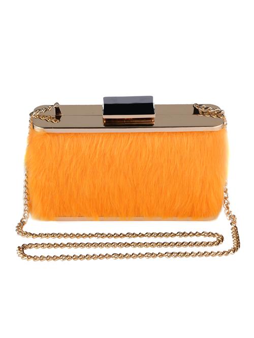 orange metal regular clutch - 16450140 - Standard Image - 0