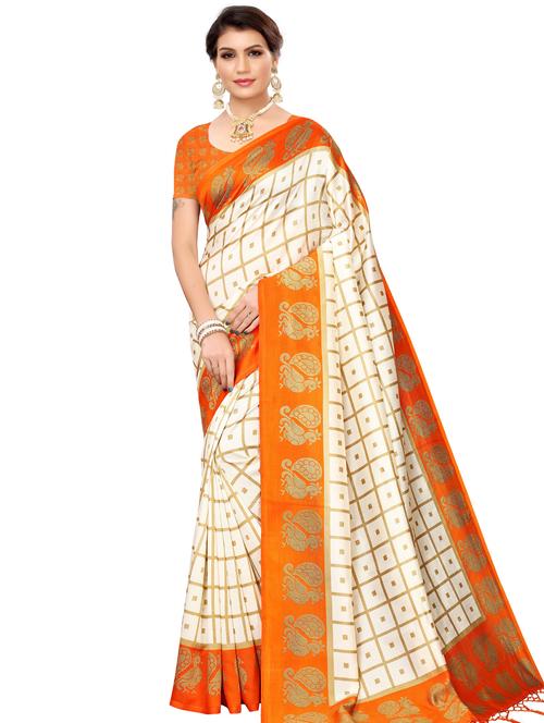 orange art silk mysore saree with blouse - 16457262 - Standard Image - 0