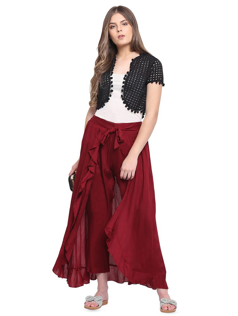 pom pom detail cropped shrug - 16458205 - Standard Image - 3