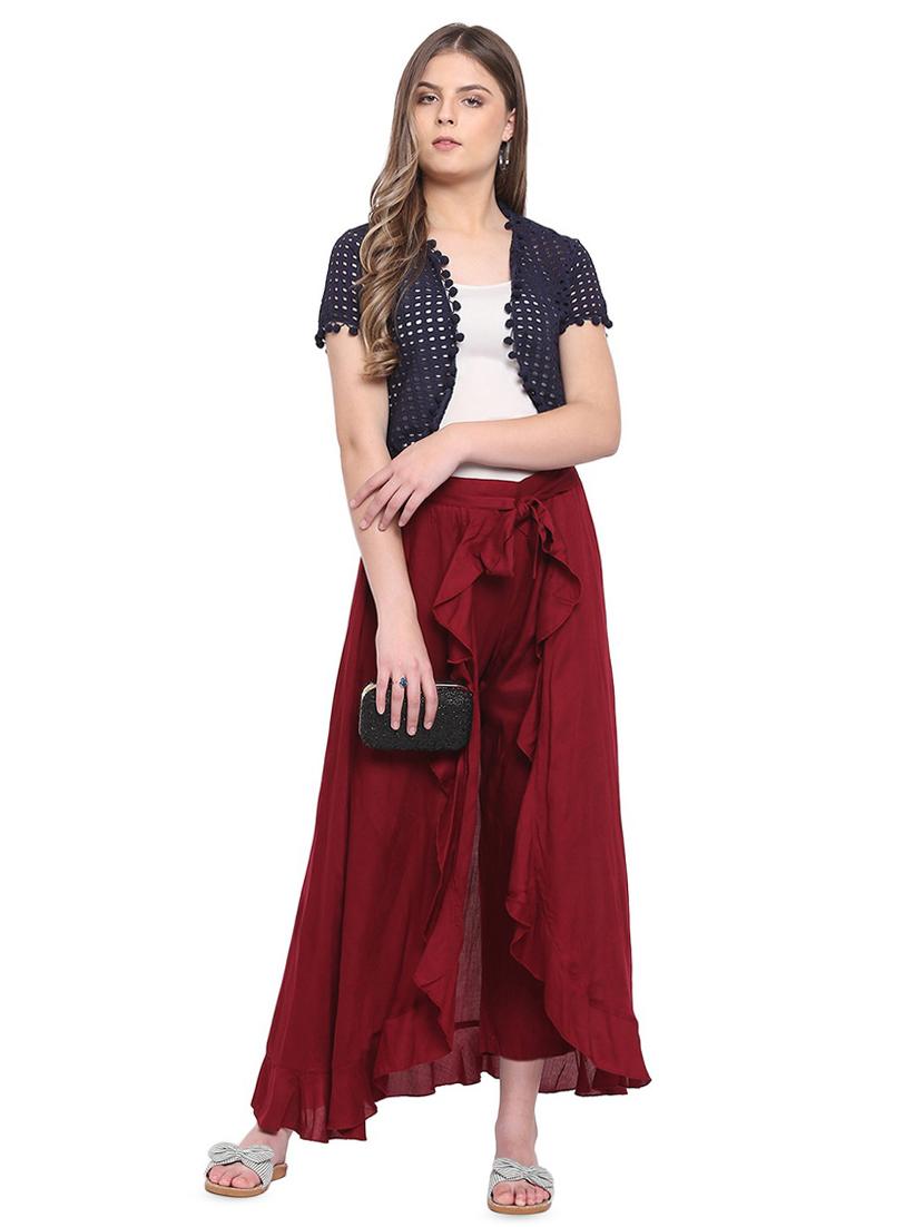 pom pom detail cropped shrug - 16458206 - Standard Image - 3
