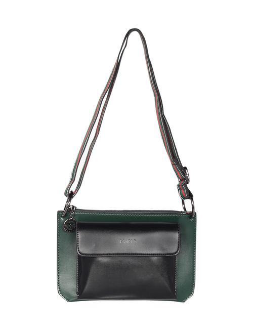 green leatherette (pu) regular sling bag - 16459464 -  Standard Image - 0