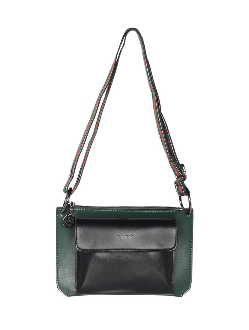 green leatherette (pu) regular sling bag - 16459464 -  Zoom Image - 0