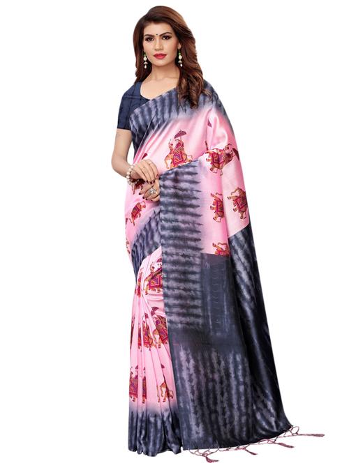 conversational printed saree with blouse - 16460010 -  Standard Image - 0