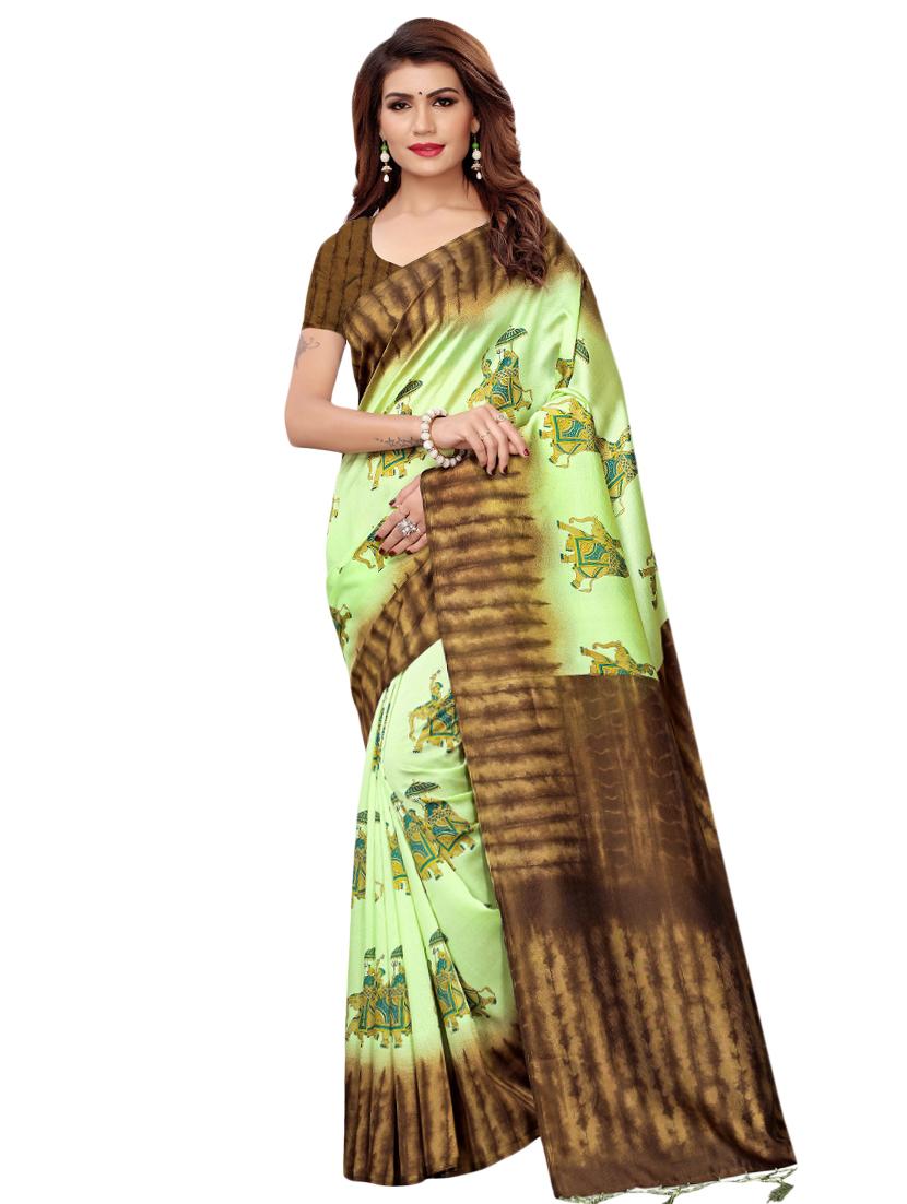 conversational printed saree with blouse - 16460011 - Zoom Image - 0
