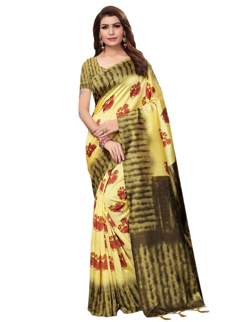 conversational printed saree with blouse - 16460013 - Zoom Image - 0