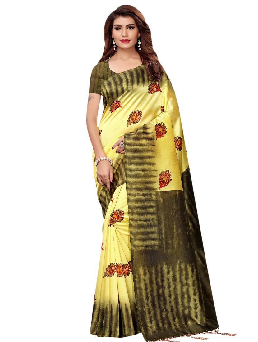 conversational printed saree with blouse - 16460018 -  Zoom Image - 0