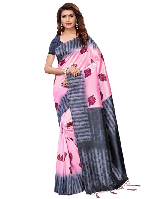 conversational printed saree with blouse - 16460019 -  Standard Image - 0