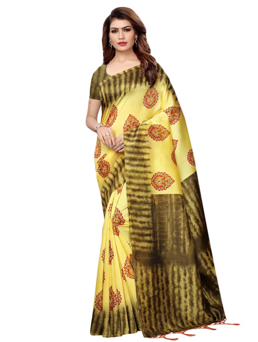 conversational printed saree with blouse - 16460022 - Zoom Image - 0