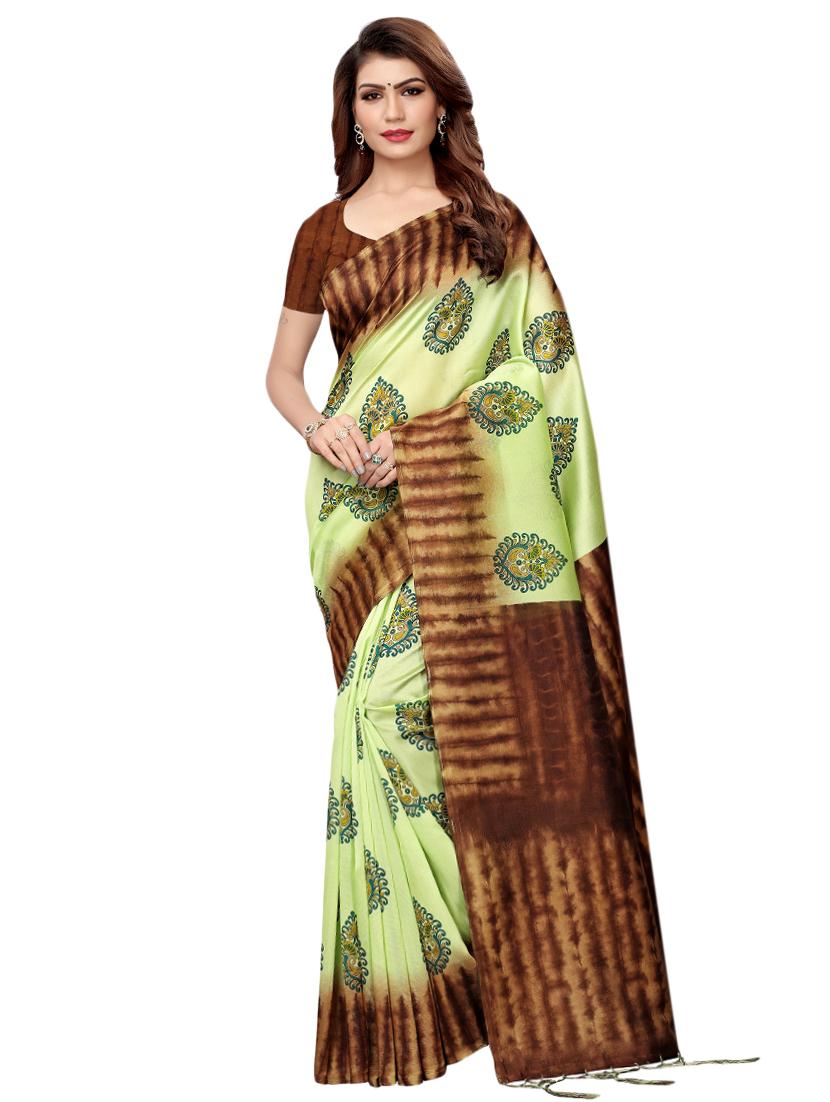 motifs printed saree with blouse - 16460024 - Zoom Image - 0