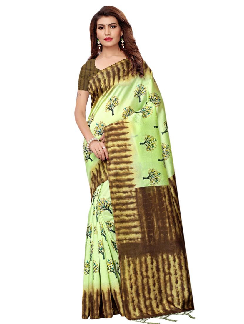 motifs printed saree with blouse - 16460031 - Zoom Image - 0