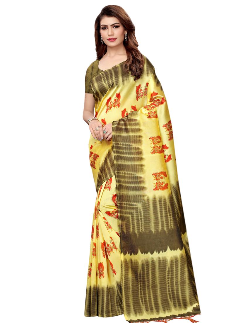 motifs printed saree with blouse - 16460033 - Zoom Image - 0