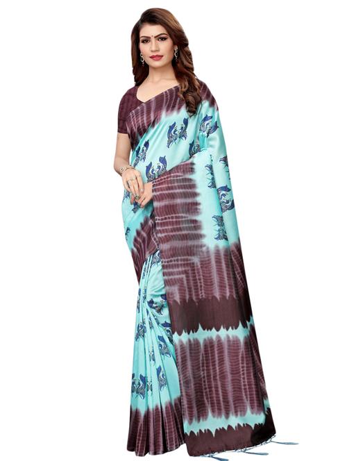 conversational printed saree with blouse - 16460036 -  Standard Image - 0