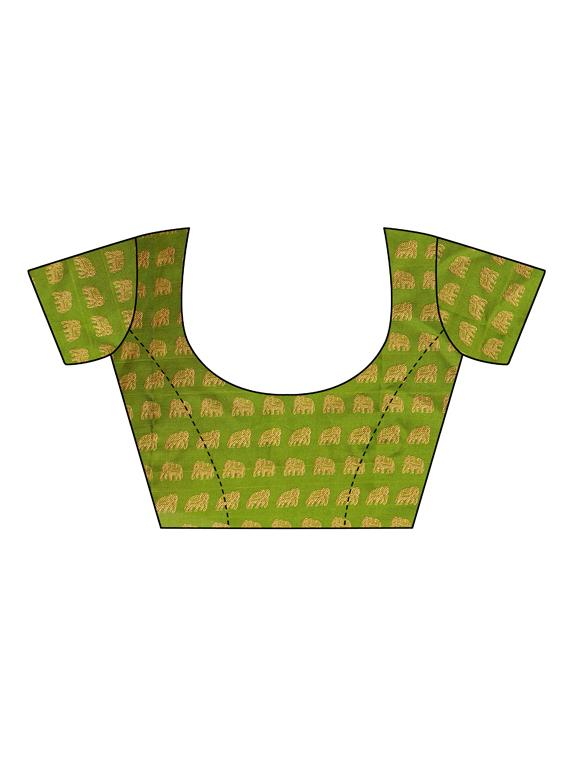 checkered printed saree with blouse - 16460132 - Standard Image - 3