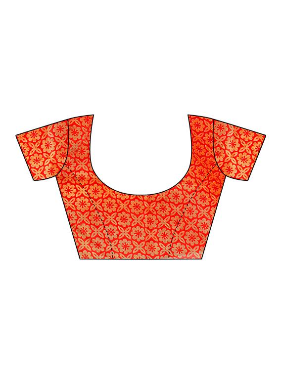 floral printed saree with blouse - 16460179 - Standard Image - 3