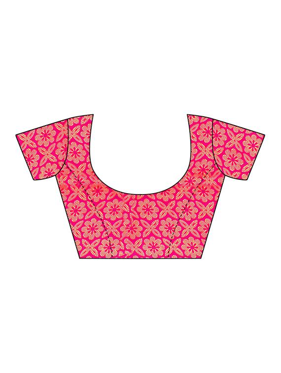 floral printed saree with blouse - 16460181 - Standard Image - 3