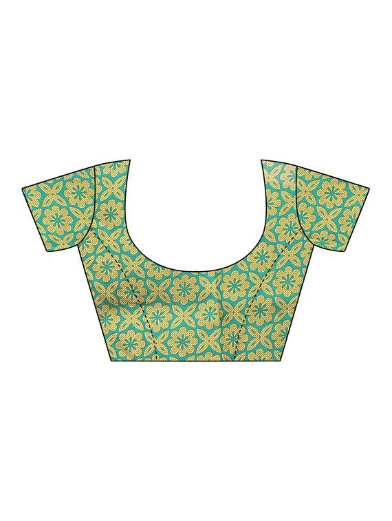 floral printed saree with blouse - 16460182 - Standard Image - 3