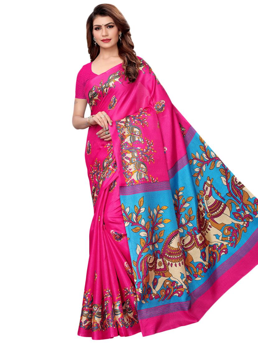 conversational printed saree with blouse - 16460208 -  Zoom Image - 0