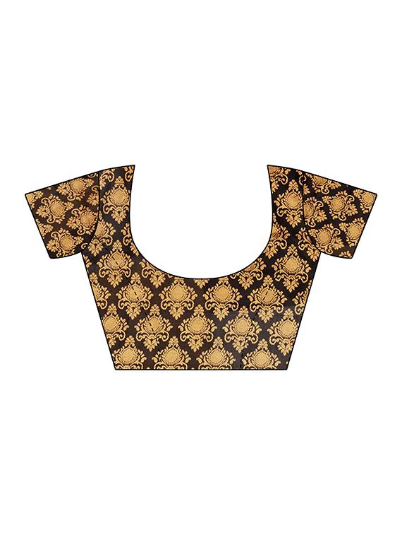 conversational printed saree with blouse - 16460281 - Standard Image - 3