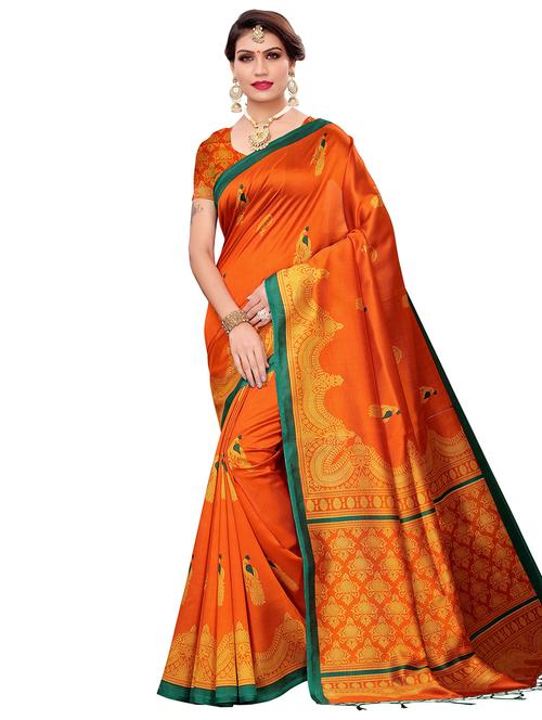 kalamkari printed saree with blouse - 16460286 -  Standard Image - 0