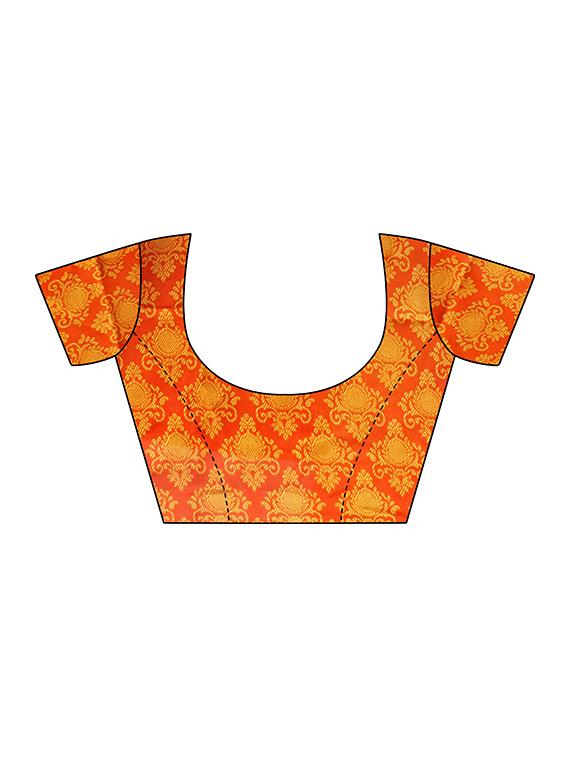 kalamkari printed saree with blouse - 16460286 - Standard Image - 3