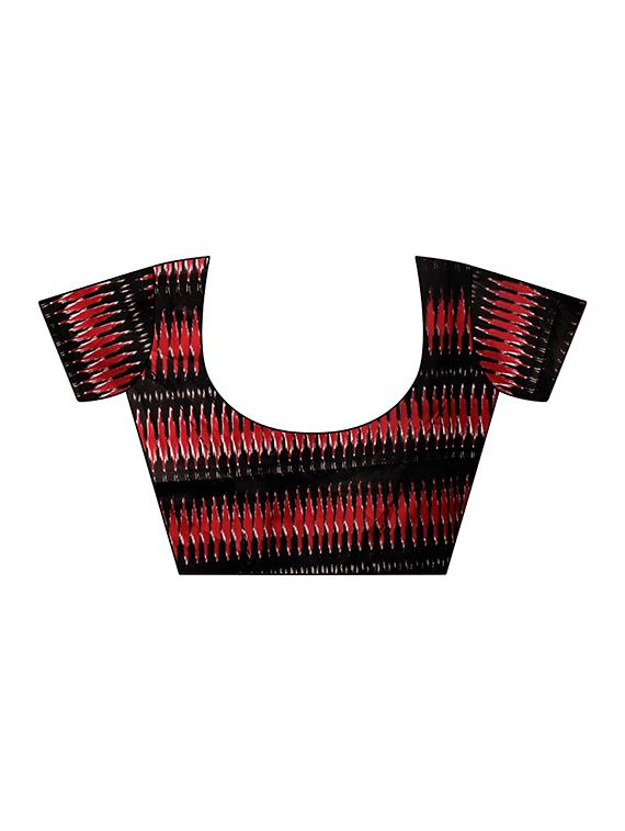 chevron printed saree with blouse - 16460289 - Standard Image - 3