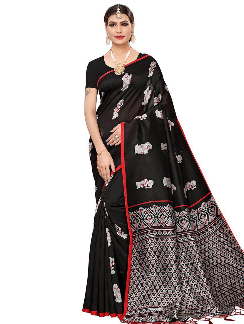 kalamkari printed saree with blouse - 16460291 -  Zoom Image - 0