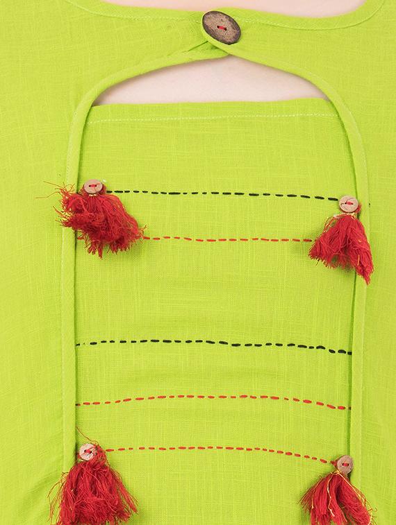 kaantha flared ethnic dress - 16461646 - Standard Image - 3
