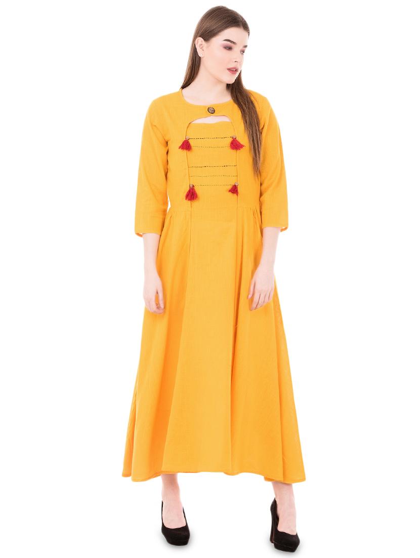 kaantha flared ethnic dress - 16461647 - Zoom Image - 0