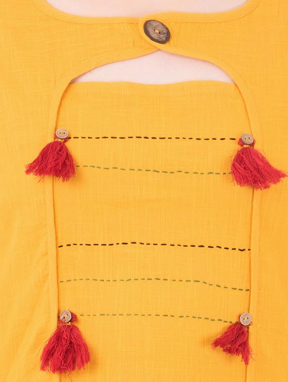 kaantha flared ethnic dress - 16461647 - Standard Image - 3