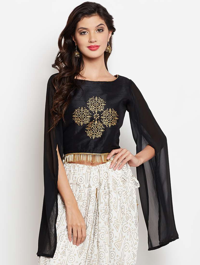 block printed blouse