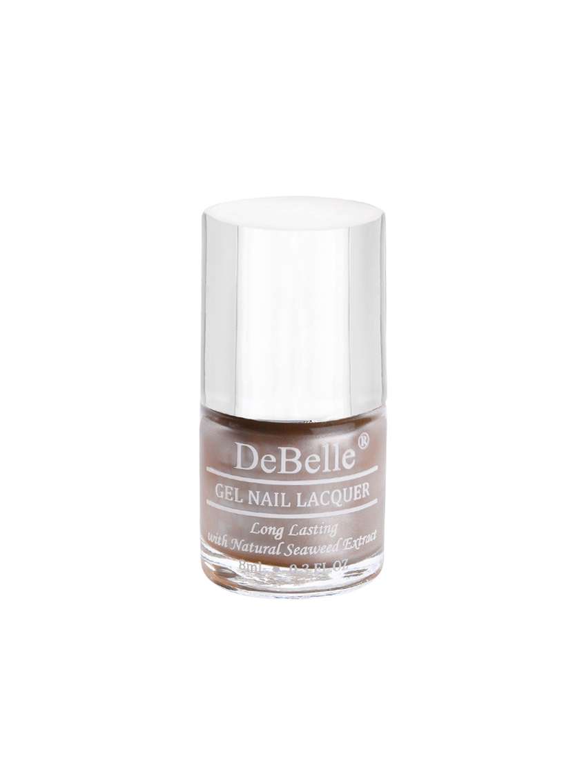 debelle gel nail polish chrome beige (metallic beige nail polish) 