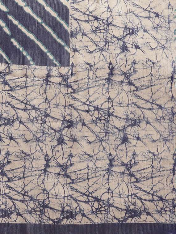 navy leheriya saree with blouse - 16463130 -  Standard Image - 3