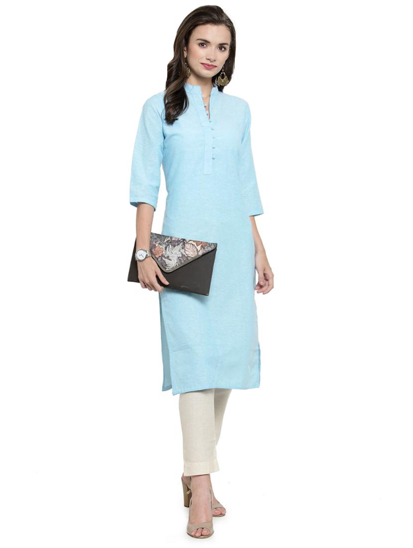 women's straight kurta - 16464255 - Standard Image - 3