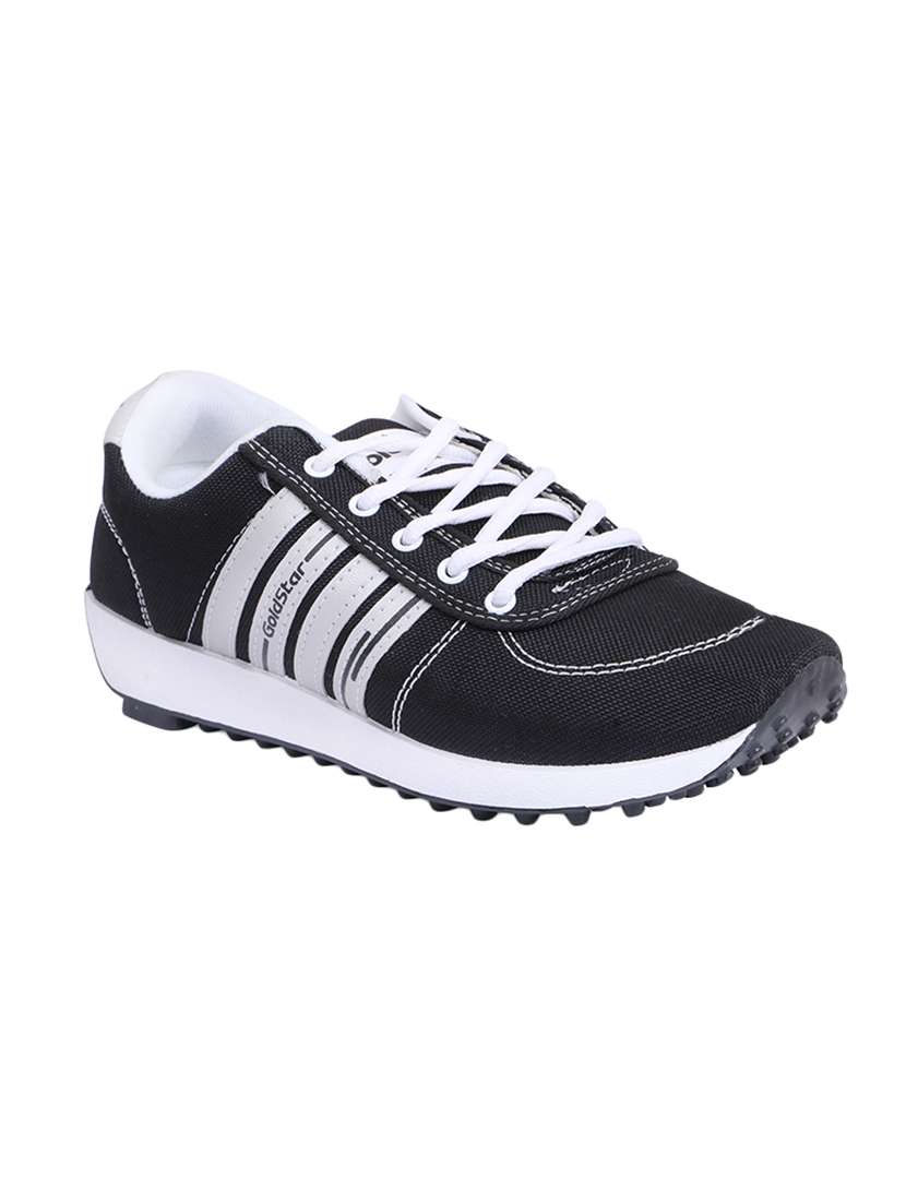 goldstar black canvas lace up shoes