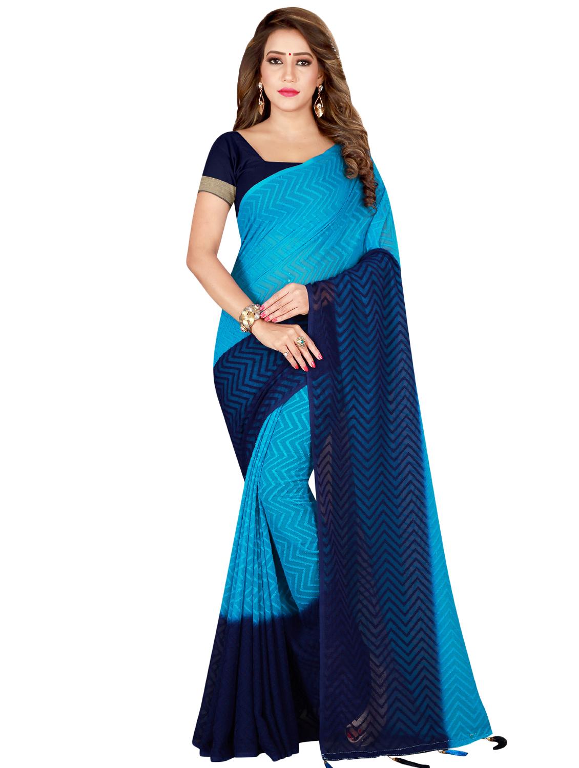 contrast jamdani saree with blouse - 16466080 -  Zoom Image - 0