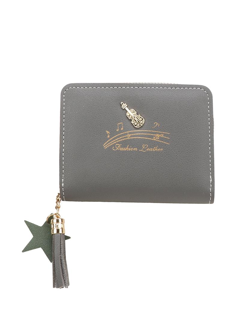 grey  leatherette (pu) wallet - 16466265 -  Zoom Image - 0