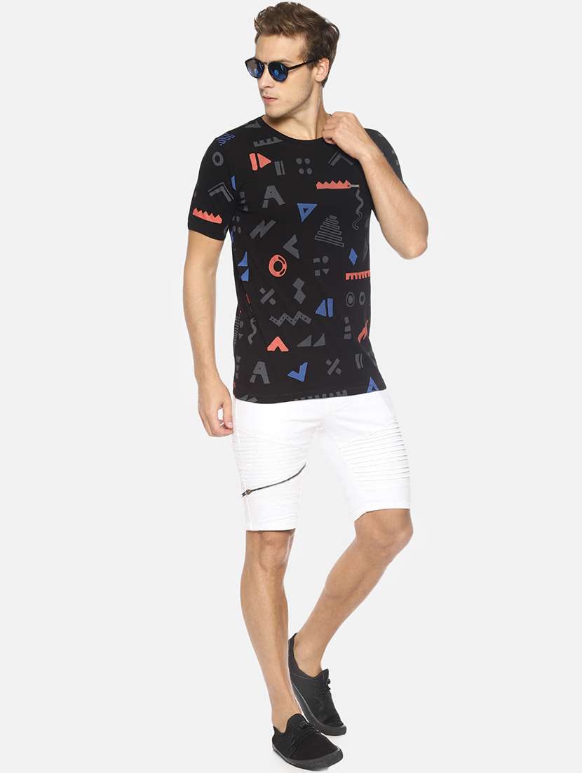 white solid shorts with zip detail  - 16466353 -  Standard Image - 3