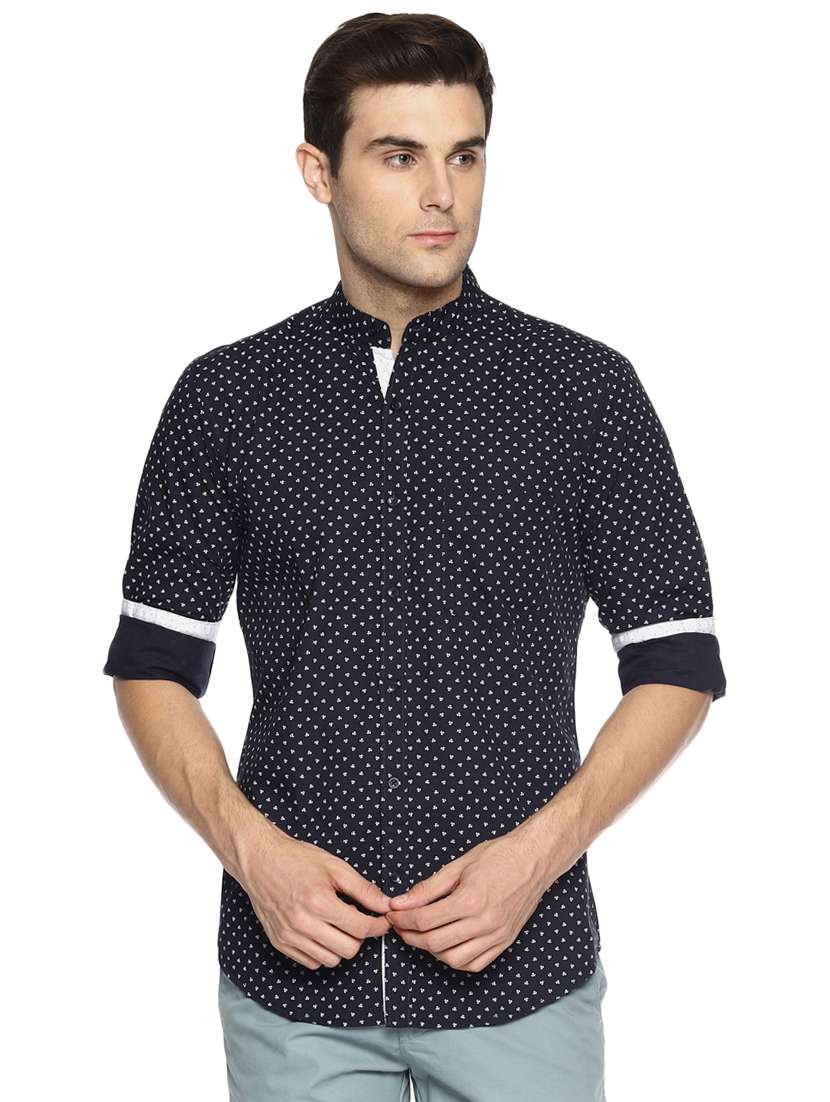 black printed casual shirt