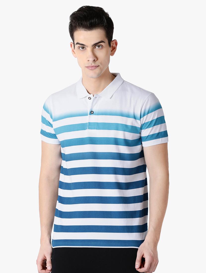 white striped polo t-shirt - 16467580 - Zoom Image - 0