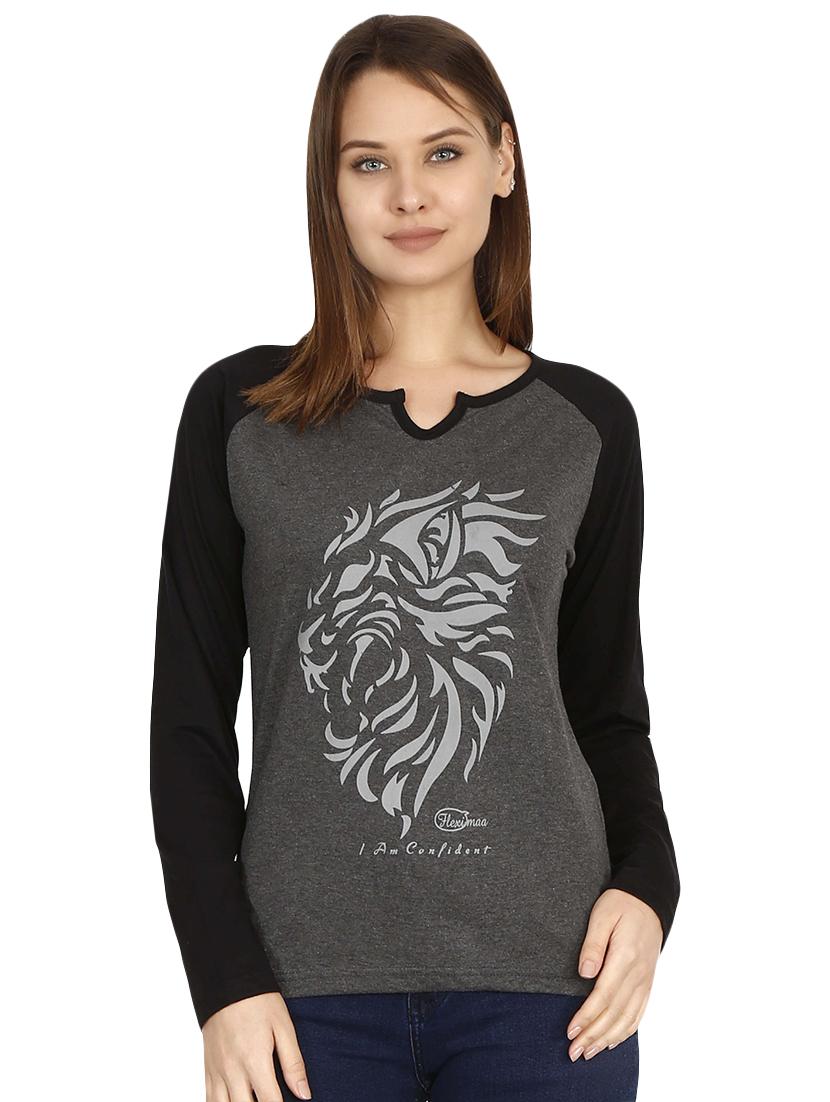 raglan sleeved graphic tee - 16471261 - Zoom Image - 0