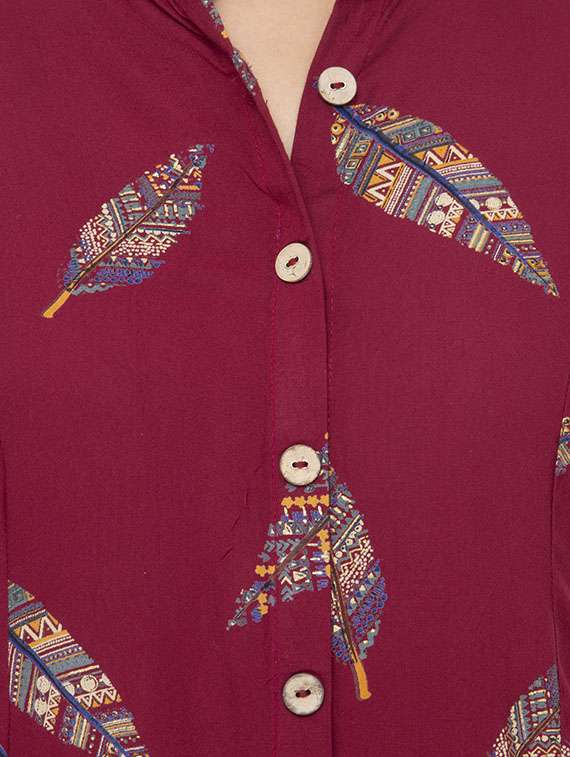 printed a-line kurta - 16471357 -  Standard Image - 3