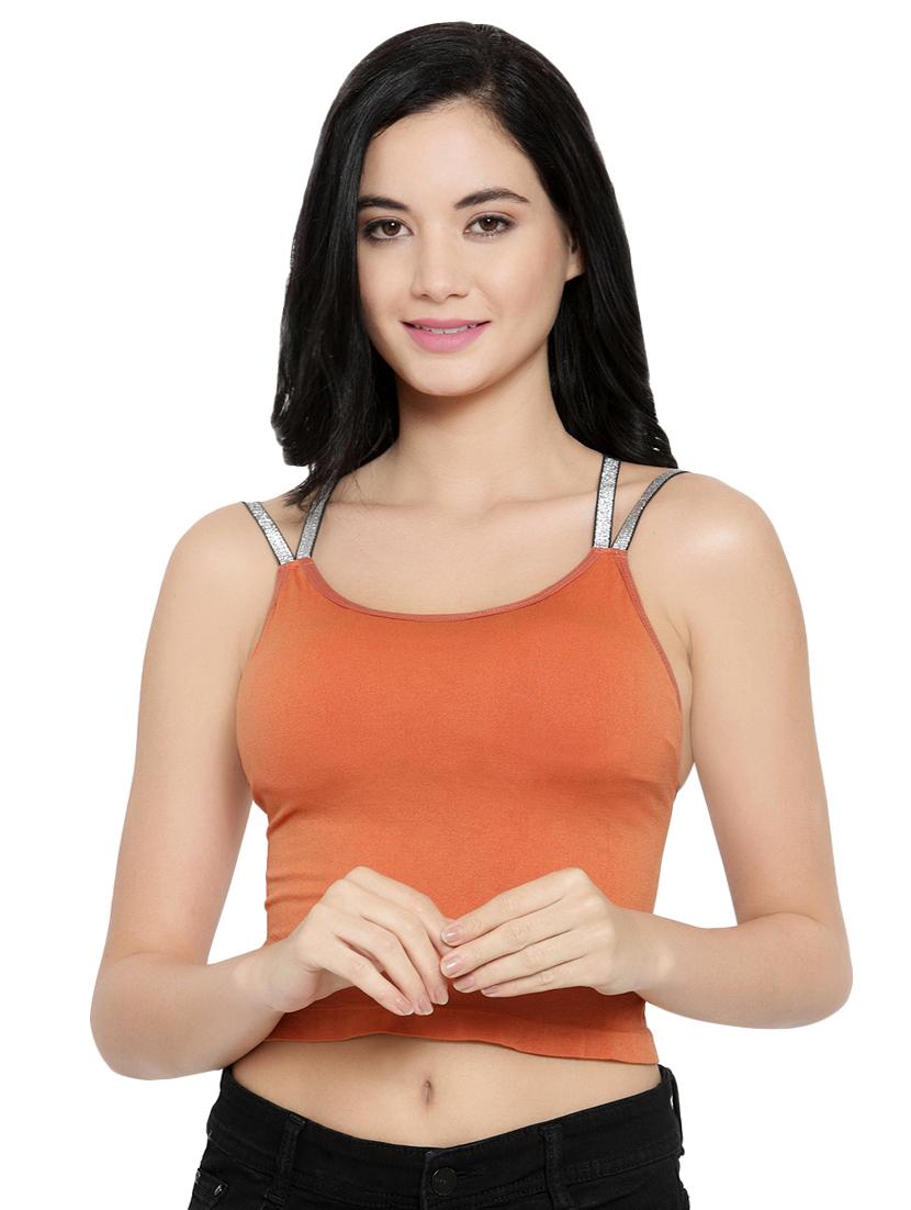 styled back solid camisole bra - 16474881 - Zoom Image - 0
