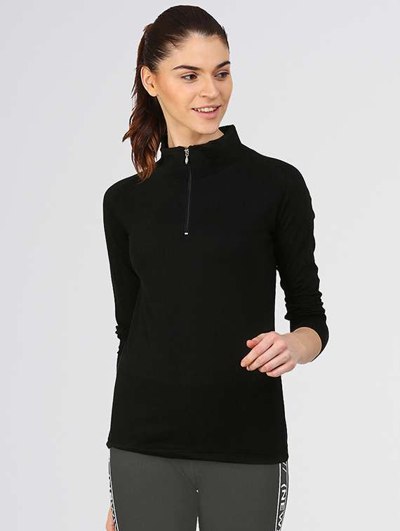 women's plain high neck t-shirt