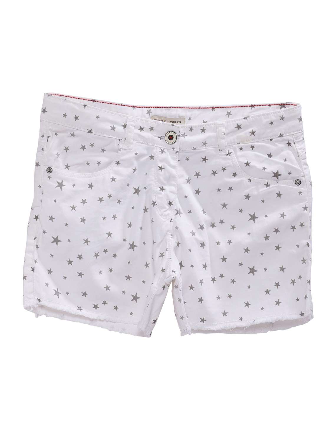 girls white cotton shorts