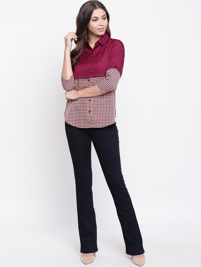 color block checkered shirt - 16480704 - Standard Image - 3