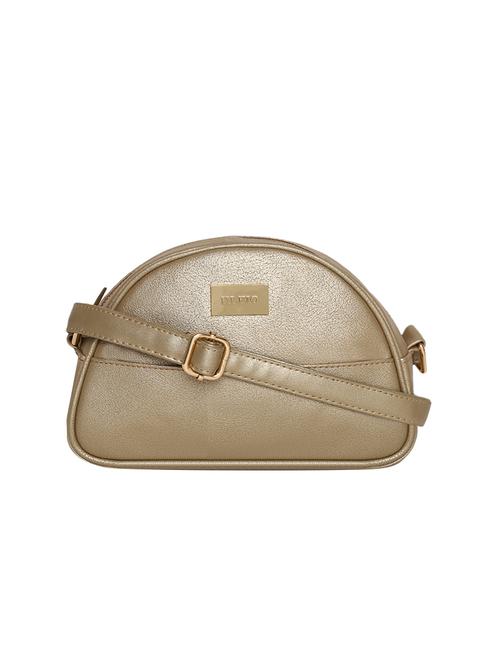 gold leatherette (pu) sling bag - 16480984 -  Standard Image - 0
