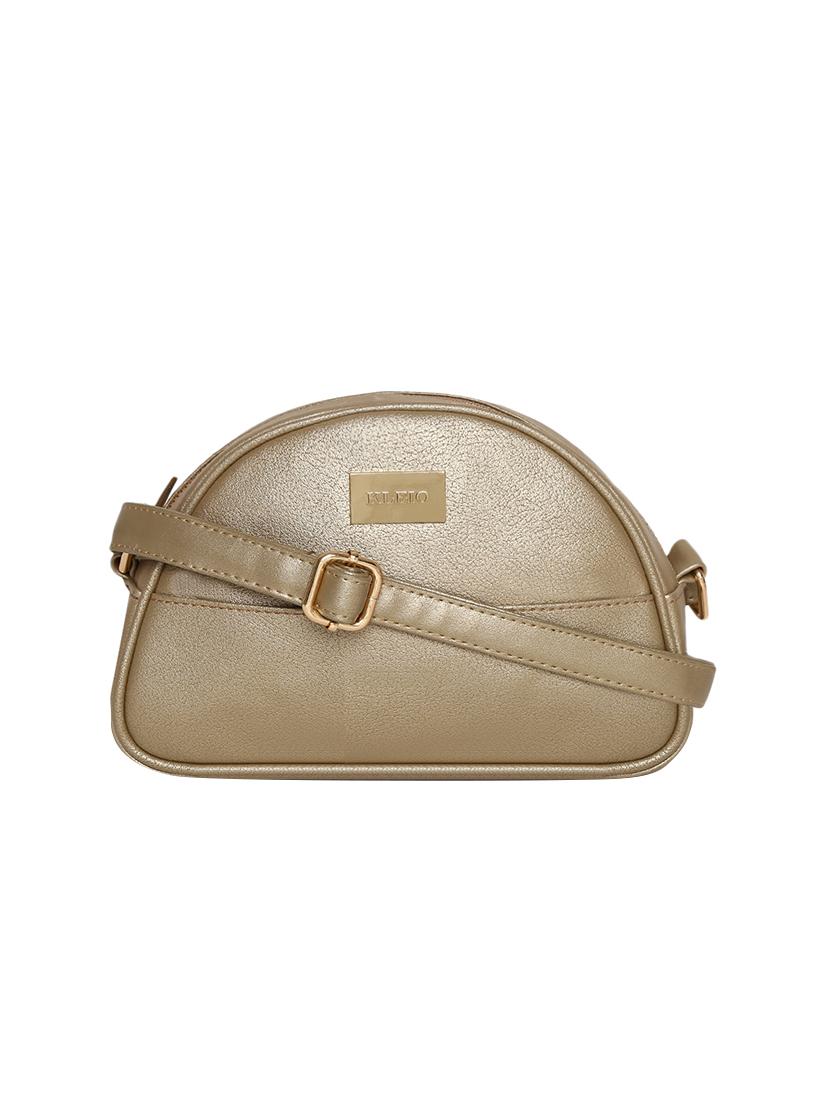 gold leatherette (pu) sling bag - 16480984 -  Zoom Image - 0
