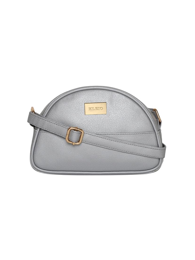 silver leatherette (pu) sling bag - 16480985 - Zoom Image - 0