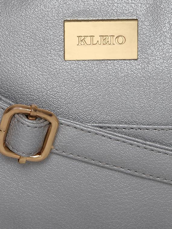 silver leatherette (pu) sling bag - 16480985 - Standard Image - 3