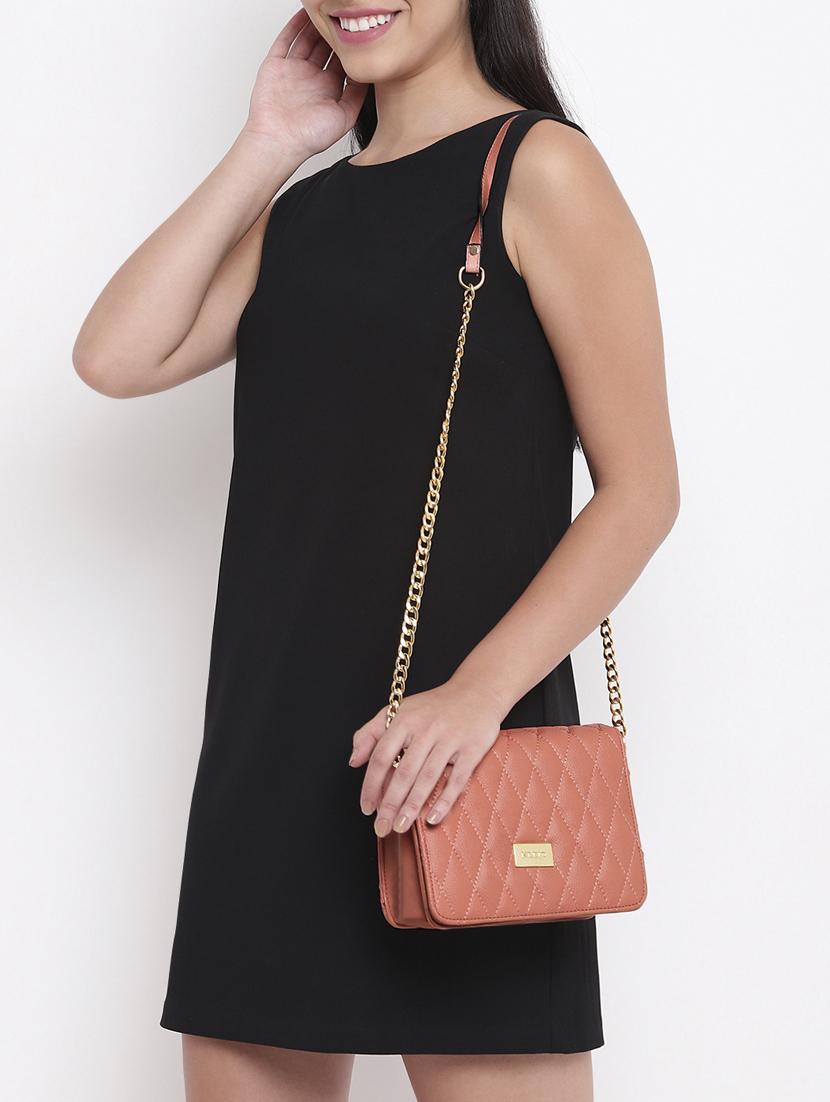 pink leatherette (pu) sling bag - 16481004 - Standard Image - 5